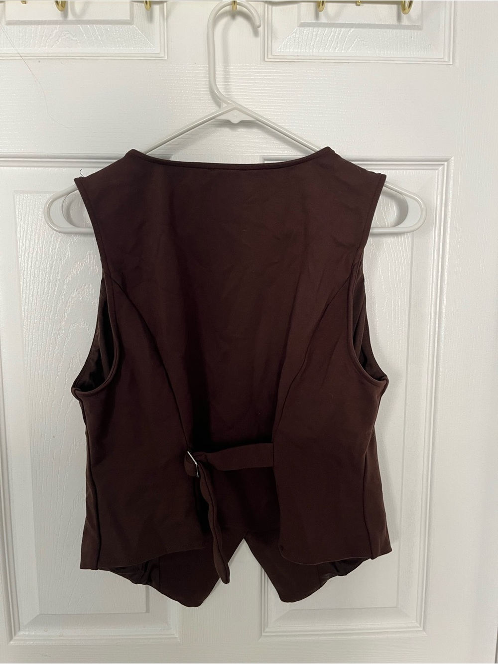 Casual Button-Front Brown Women’s Top - Picture 3 of 4